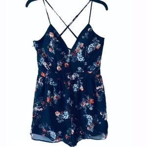 Midnight doll floral romper